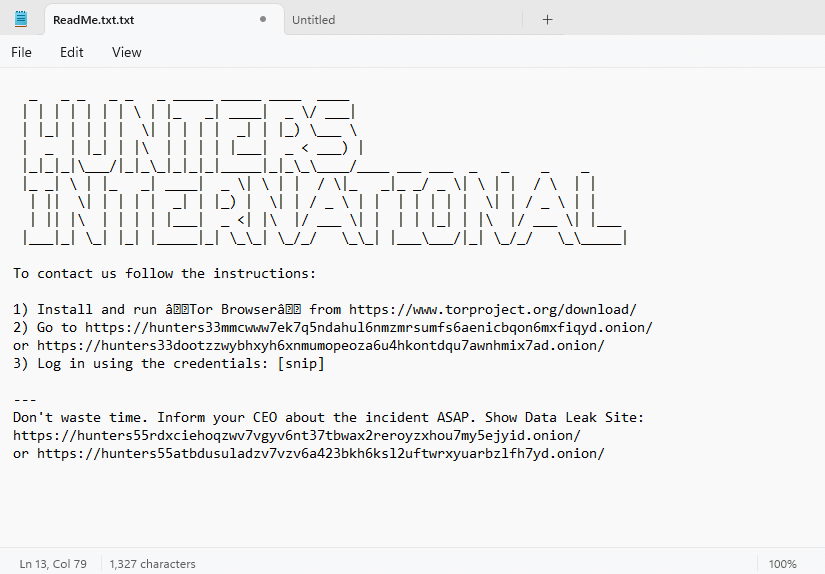 Hunters International Screen