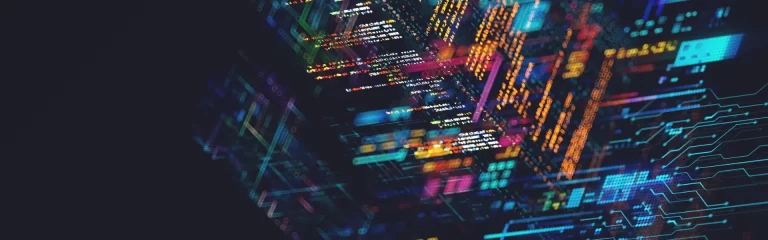 Blue Digital Code Background